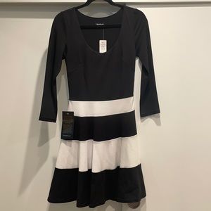 Bebe NWT black and white dress xs